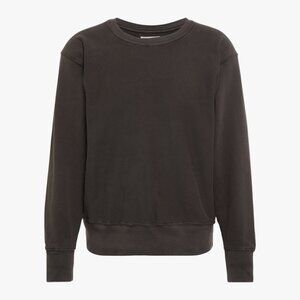 LES TIEN | 100% COTTON "HEAVYWEIGHT CREW" RELAXED OVERSIZED GREY SWEATSHIRT